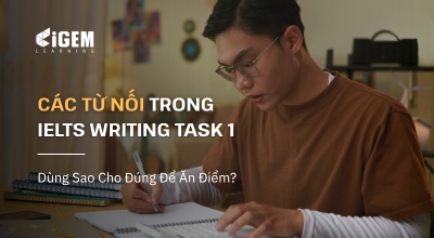 Các Từ Nối Trong IELTS Writing Task 1: Cách Dùng & Tổng Hợp A-Z